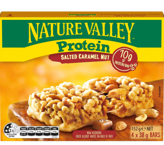 Nature Valley Protein Salted Caramel Nut Cereal Bars Full Case (32 x 40g)